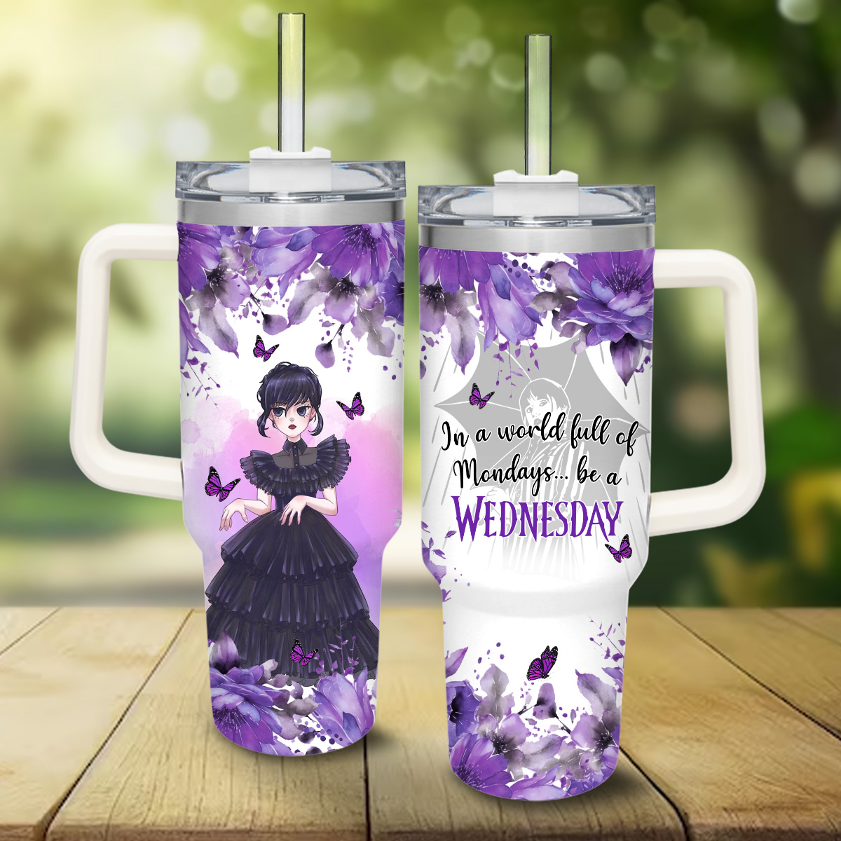Wednesday Movie Custom Stanley Cup 40 oz 30 oz Tumbler With Handle