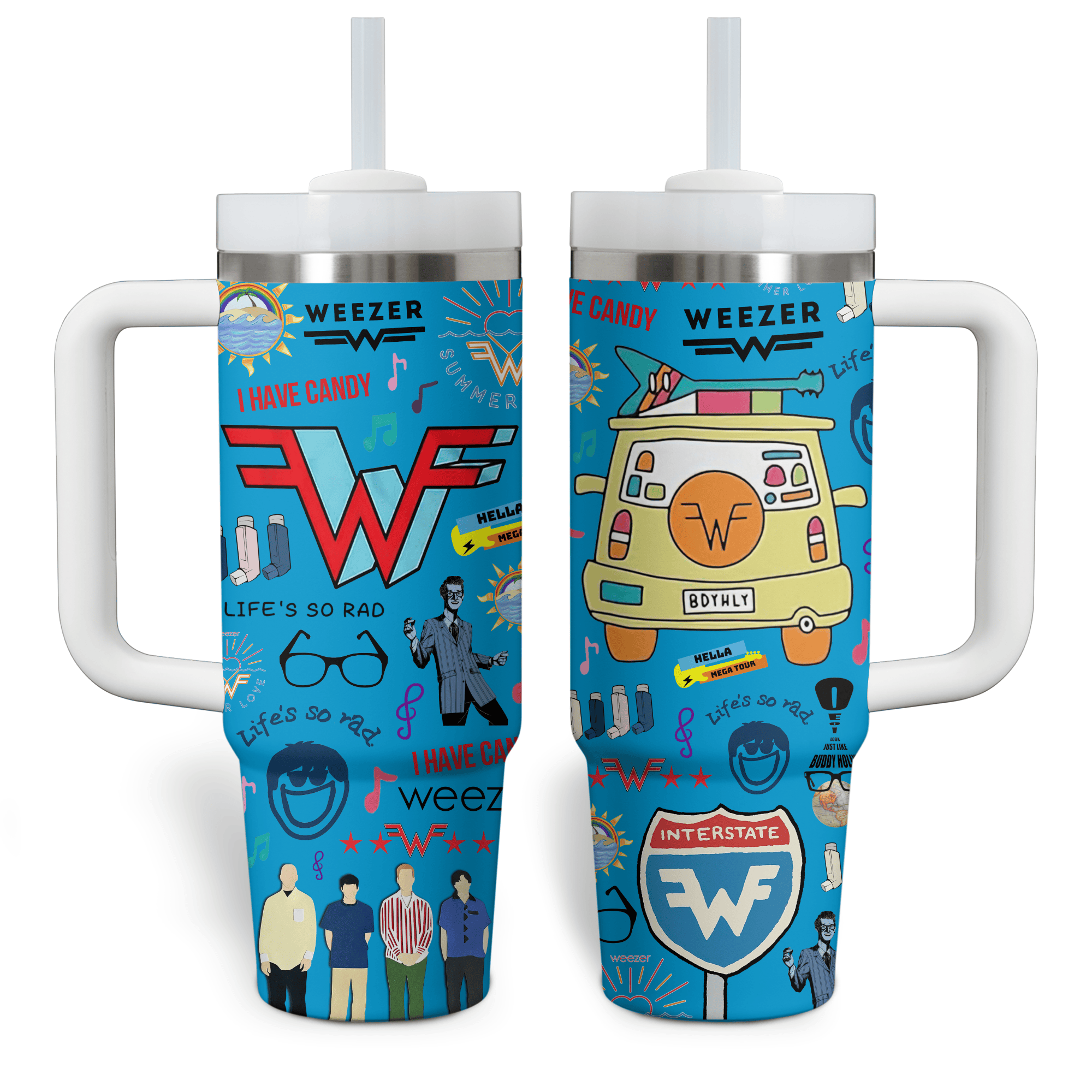 Weezer Music Custom Stanley Cup 40 oz 30 oz Tumbler With Handle