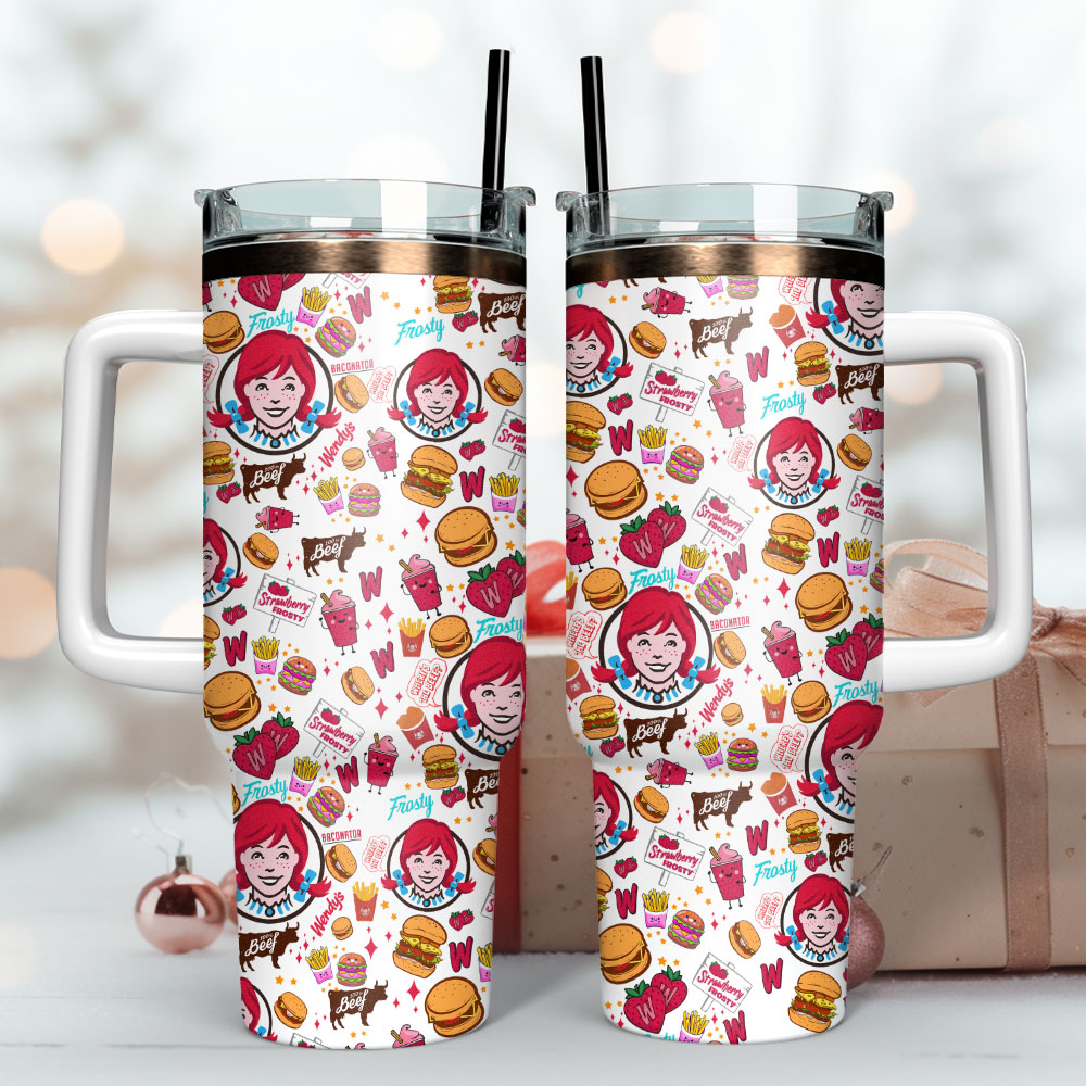 Wendy’s Fast Food Custom Stanley Cup 40 oz 30 oz Tumbler With Handle