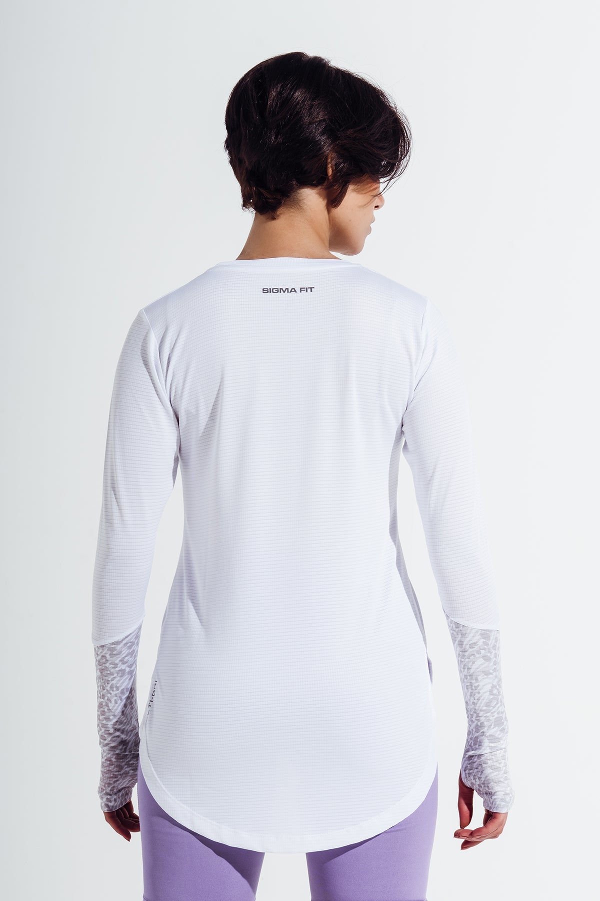 White Basic Gym Sport Workout Long Sleeve T-Shirt