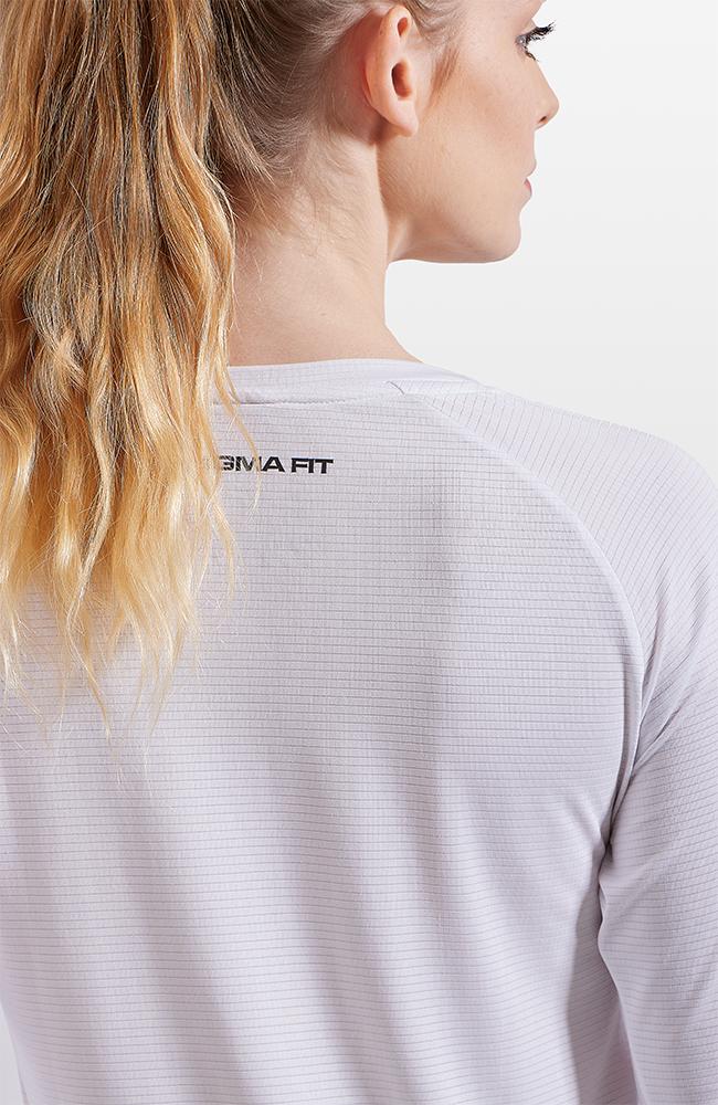 White Basic Gym Sport Workout Long Sleeve T-Shirt