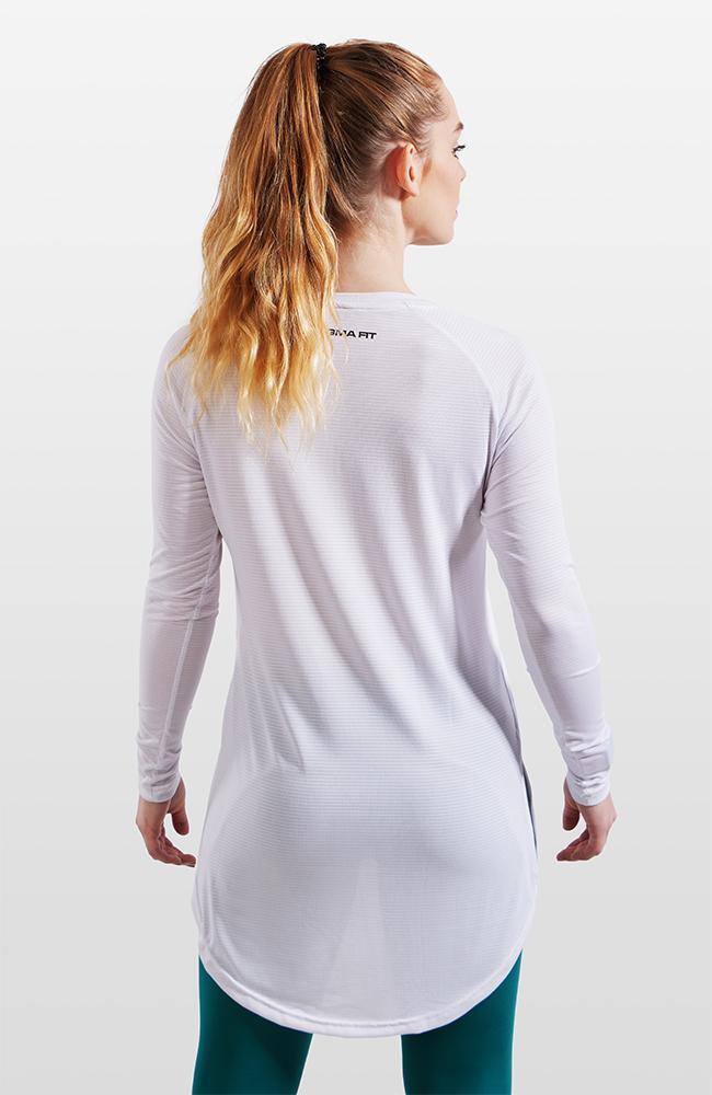 White Basic Gym Sport Workout Long Sleeve T-Shirt