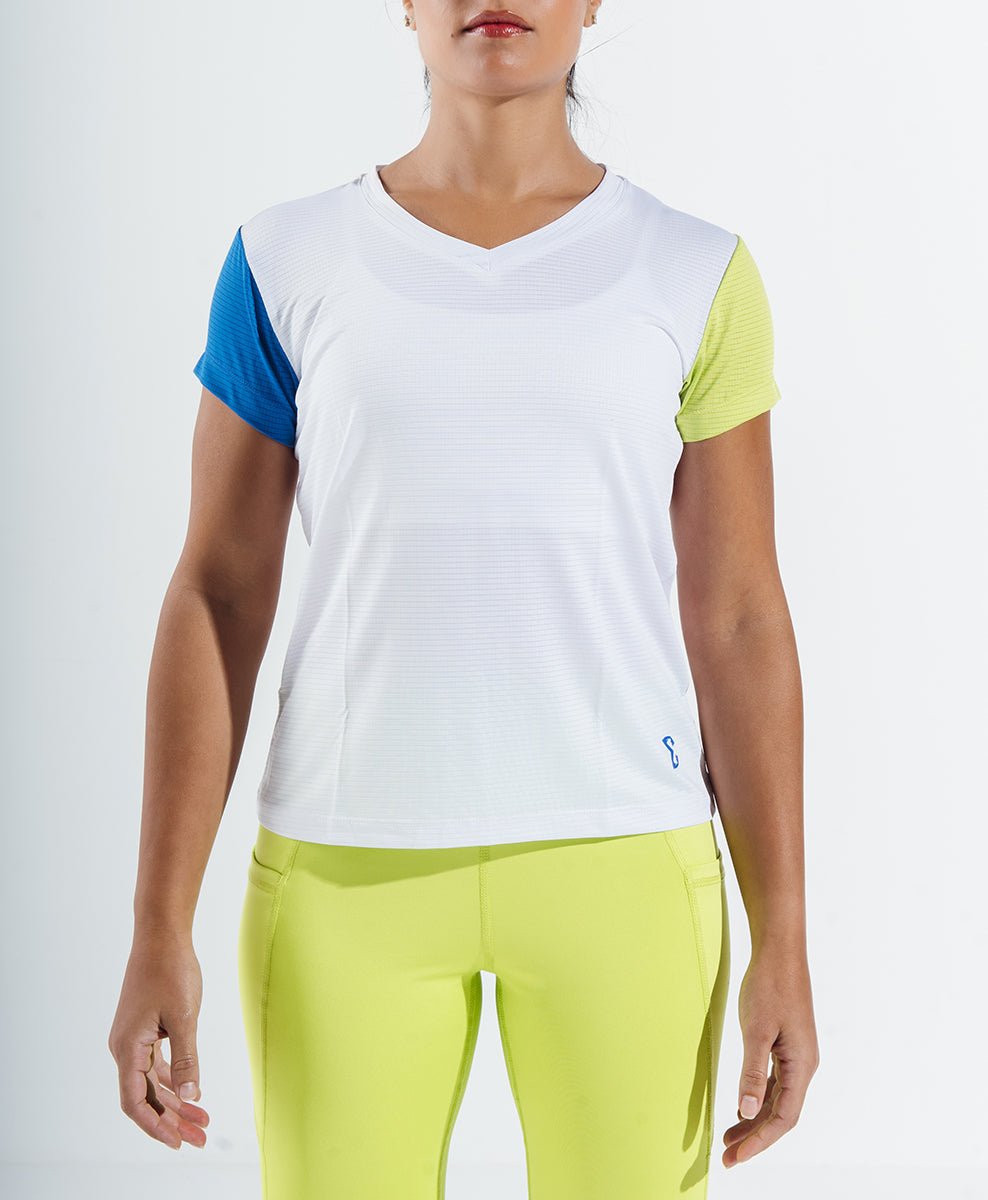 White X Skydiver X Acid Lime Grace Gym Sport Workout Short Sleeve T-Shirt