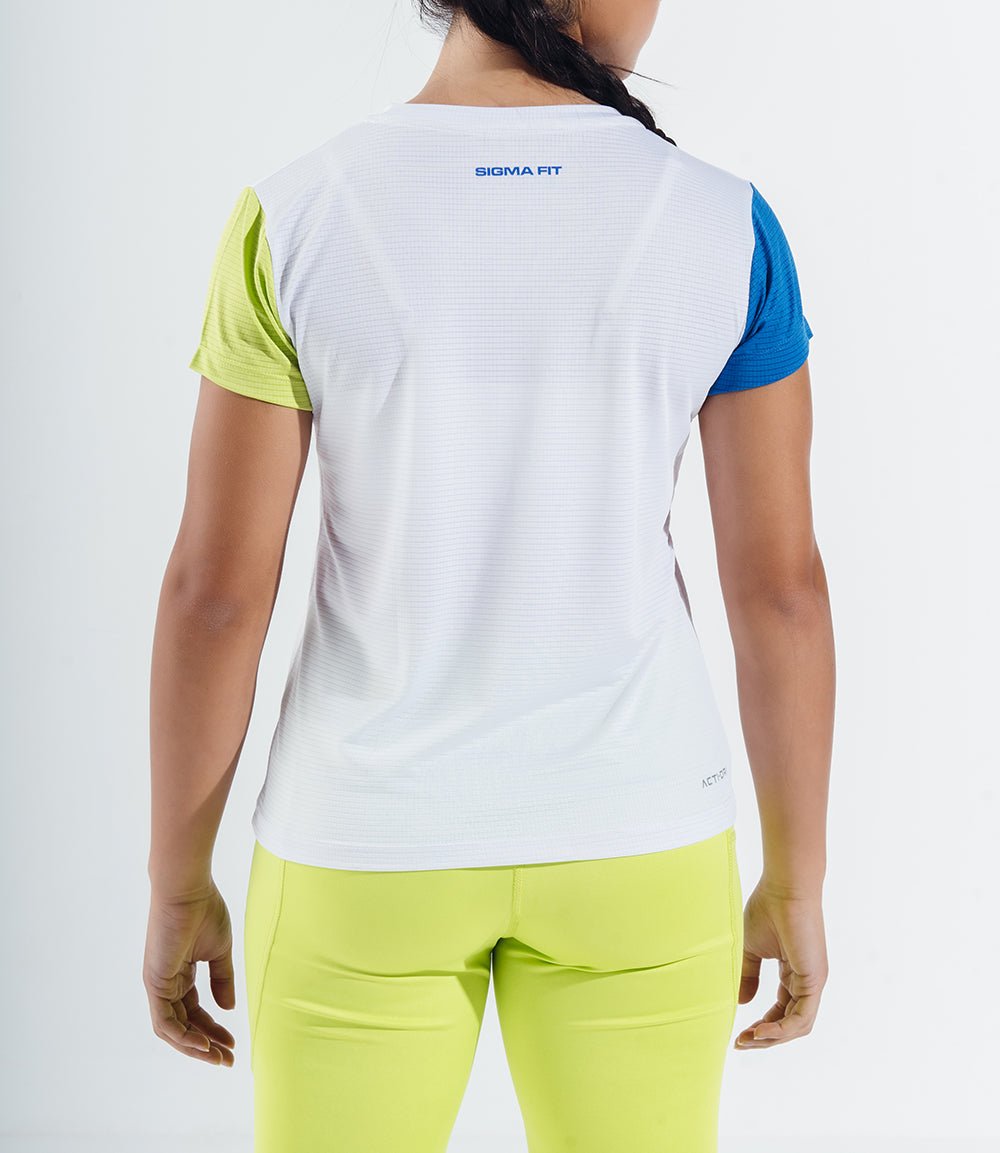 White X Skydiver X Acid Lime Grace Gym Sport Workout Short Sleeve T-Shirt