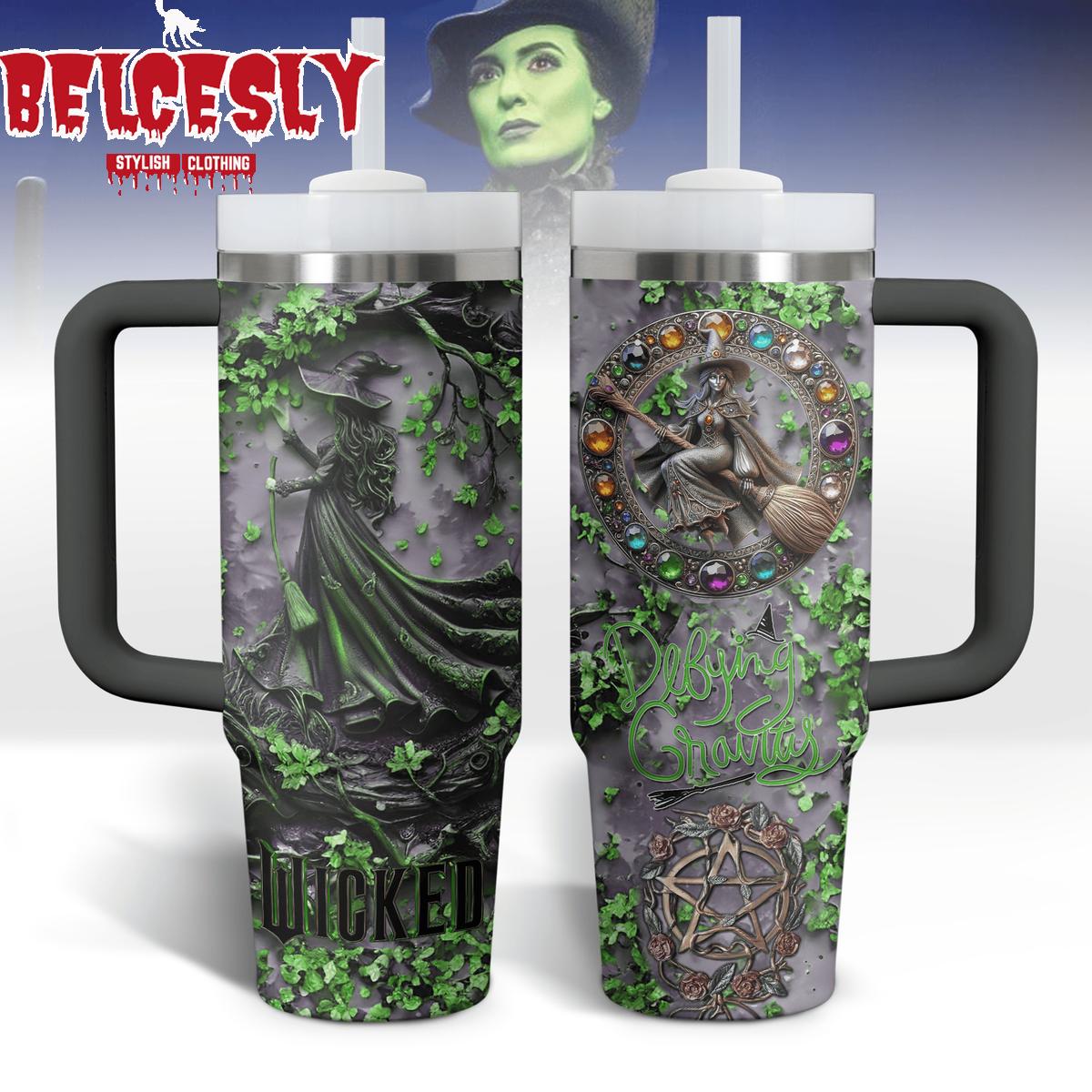 Wicked Defying Gravity Music Custom Stanley Cup 40 oz 30 oz Tumbler With Handle