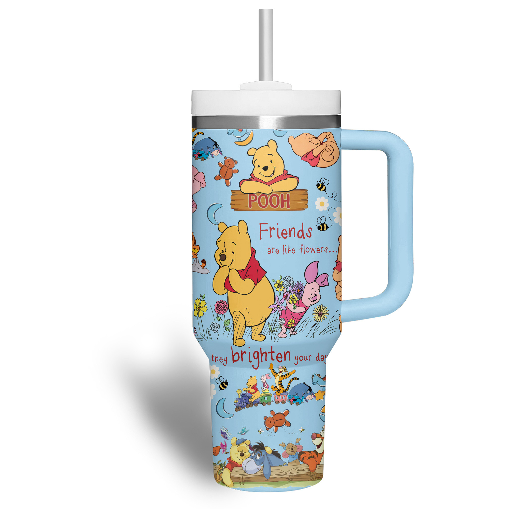 Winnie-the-Pooh Cartoon Custom Stanley Cup 40 oz 30 oz Tumbler With Handle