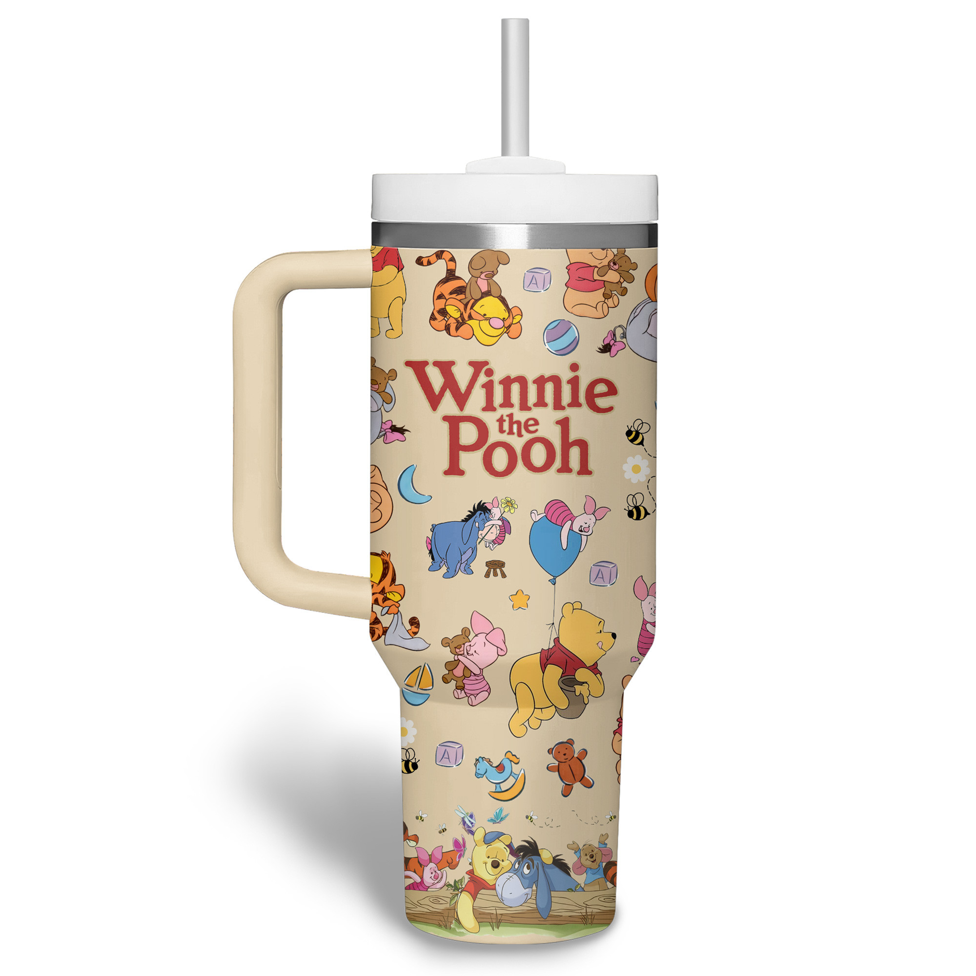 Winnie-the-Pooh Cartoon Custom Stanley Cup 40 oz 30 oz Tumbler With Handle