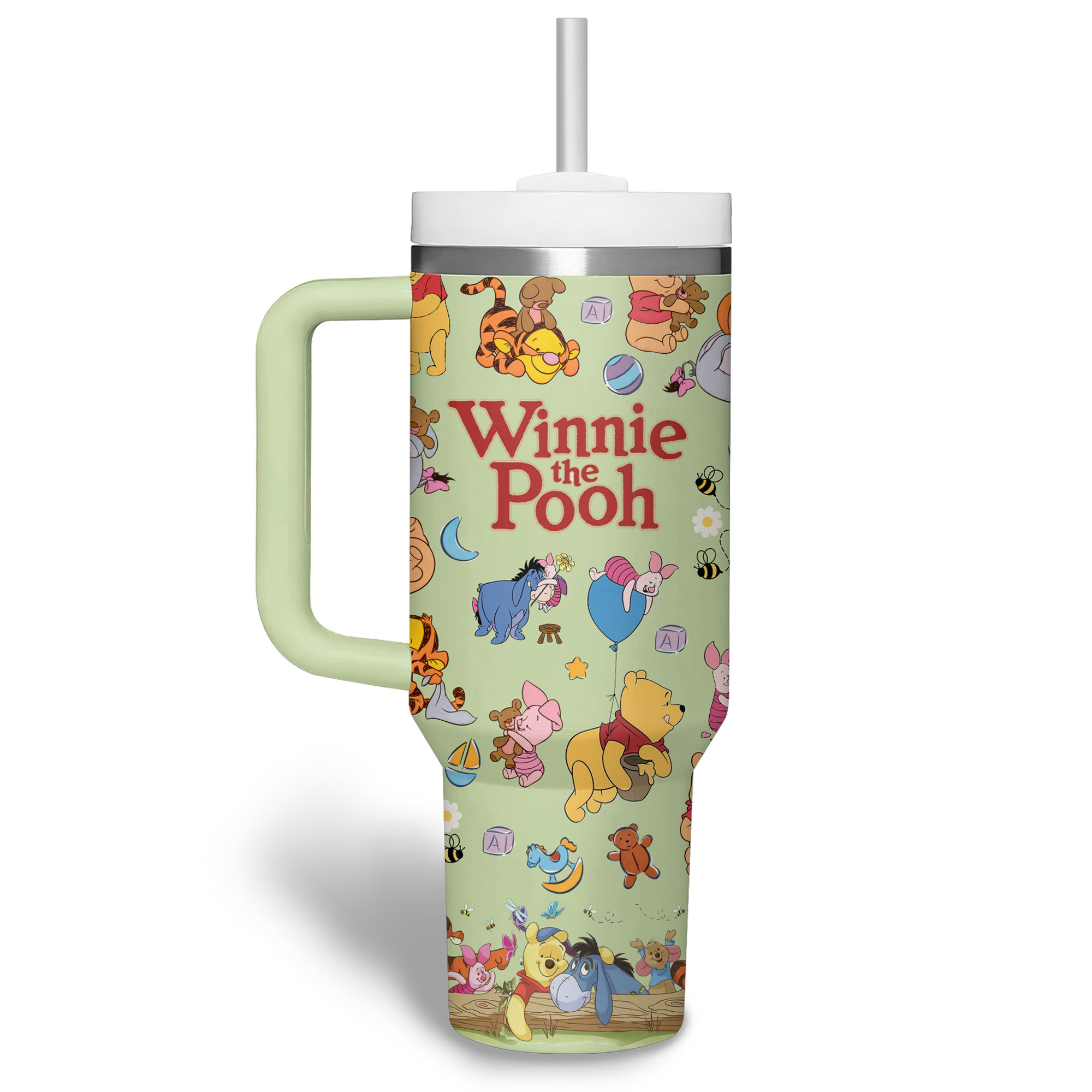 Winnie-the-Pooh Cartoon Custom Stanley Cup 40 oz 30 oz Tumbler With Handle