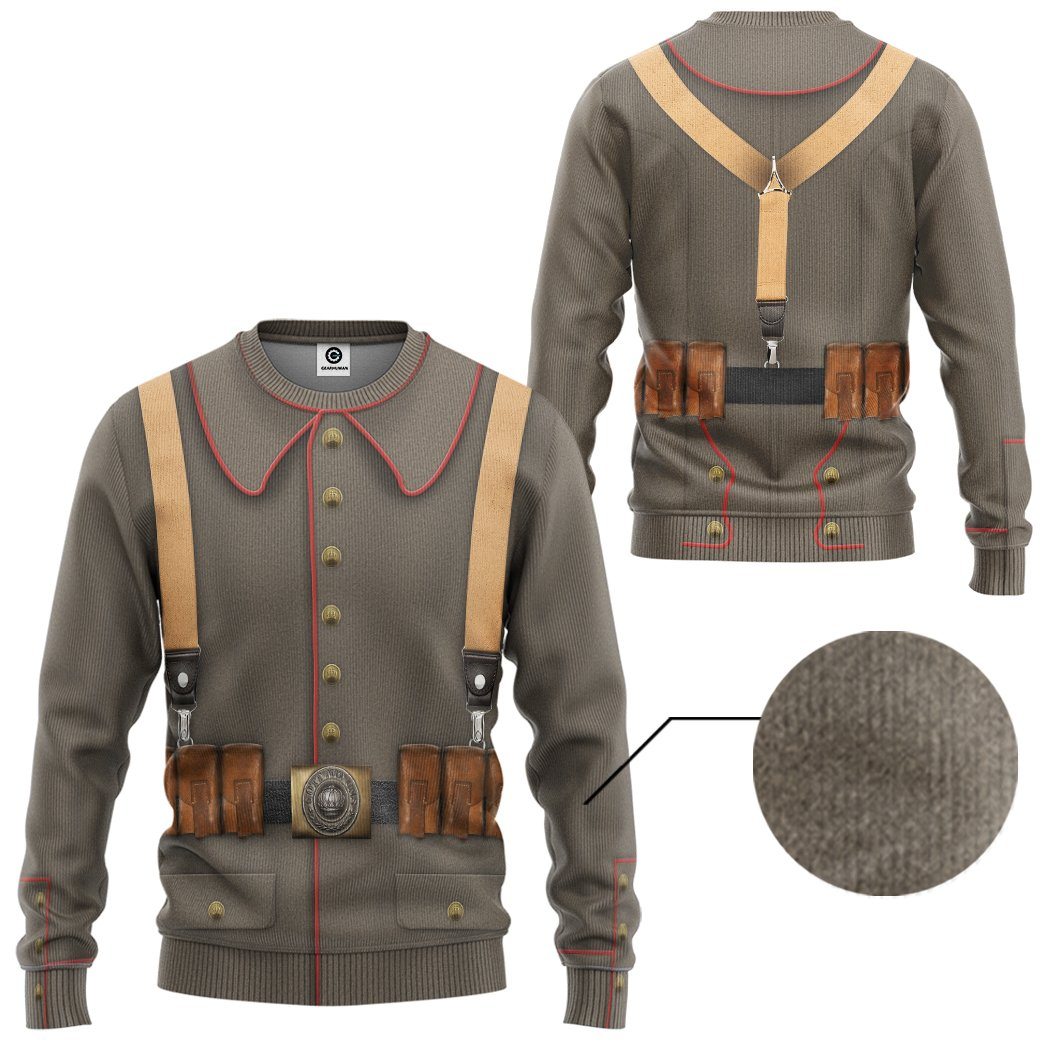 WW1 German Soldier Costume Hoodie Sweatshirt T-Shirt Sweatpants Tracksuit - Stormmerch Exclusive