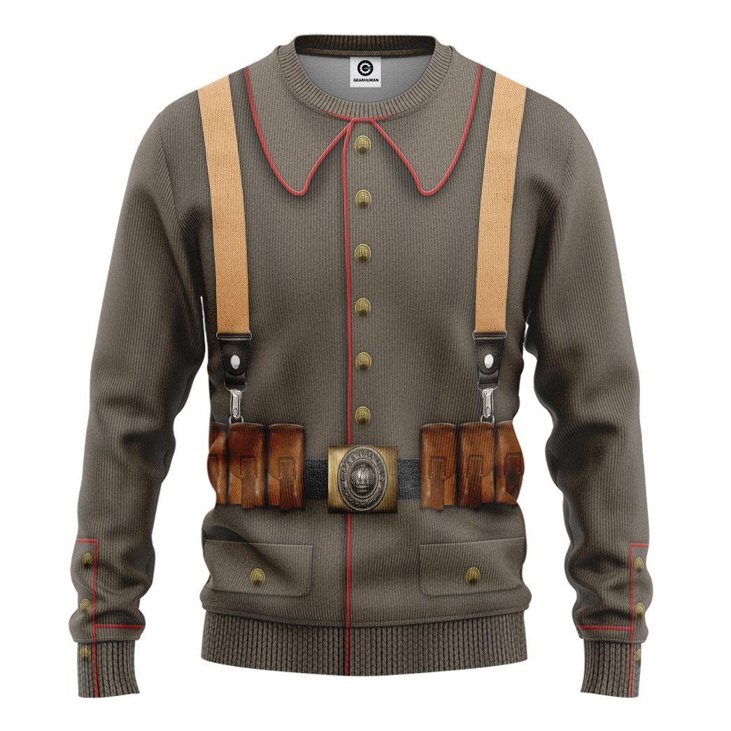 WW1 German Soldier Costume Hoodie Sweatshirt T-Shirt Sweatpants Tracksuit - Stormmerch Exclusive