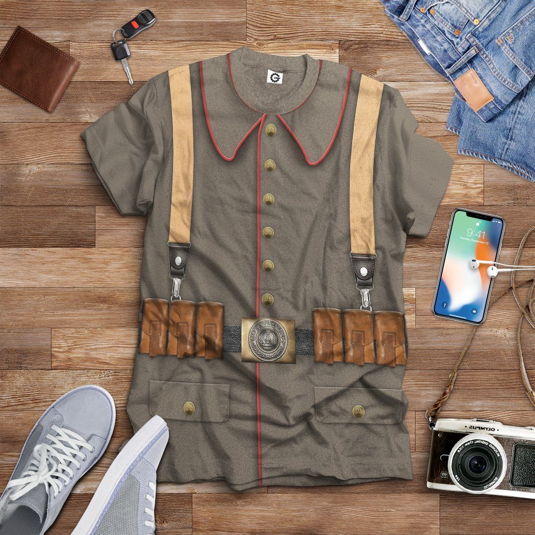 WW1 German Soldier Costume Hoodie Sweatshirt T-Shirt Sweatpants Tracksuit - Stormmerch Exclusive
