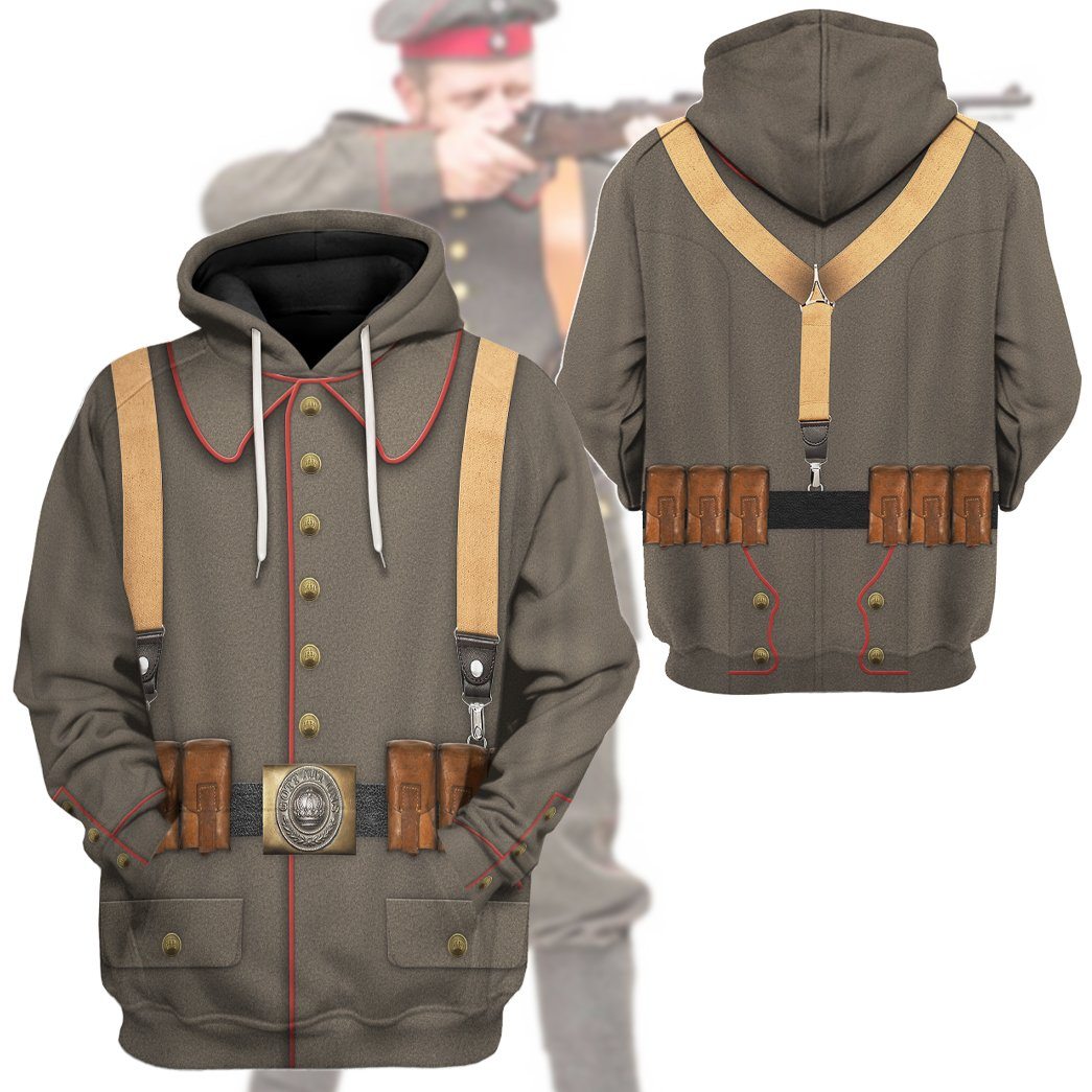 WW1 German Soldier Costume Hoodie Sweatshirt T-Shirt Sweatpants Tracksuit - Stormmerch Exclusive