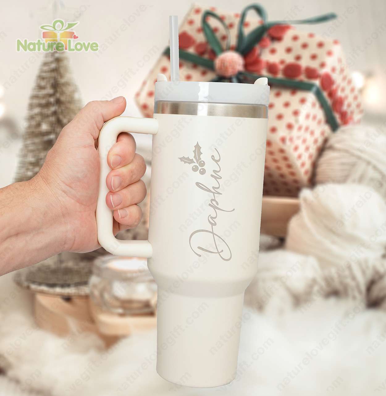 Xmas Gift Custom Stanley Cup 40 oz 30 oz Tumbler With Handle
