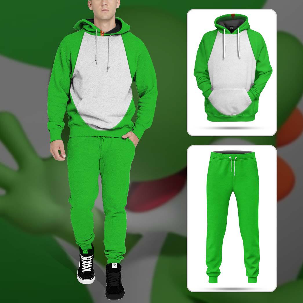 Yoshi Costume Hoodie Sweatshirt T-Shirt Sweatpants Tracksuit - Stormmerch Exclusive