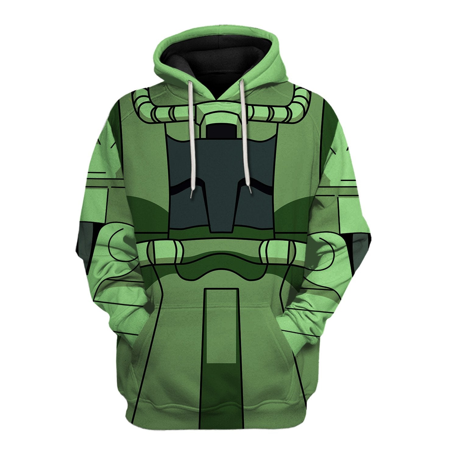 Zaku II Mobile Suit Gundam Costume All Over Print Tracksuit Hoodie - Stormmerch Exclusive