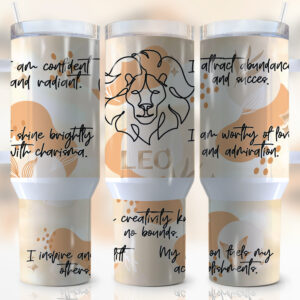 Zodiac Sign Leo Custom Stanley Cup 40 oz 30 oz Tumbler With Handle