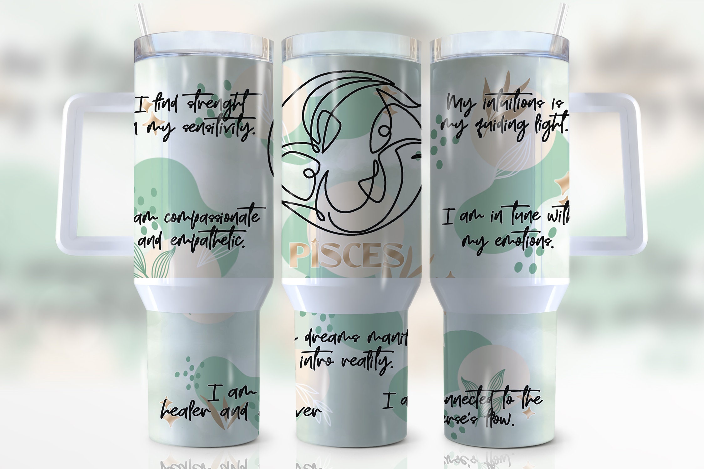Zodiac Sign Pisces Custom Stanley Cup 40 oz 30 oz Tumbler With Handle