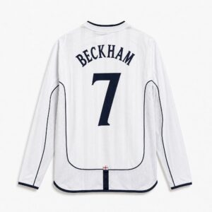 Beckham England Home Long Jersey 2002
