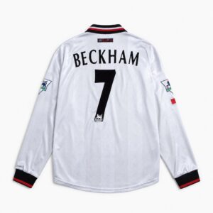 Beckham Man. United Long-Sleeve Away Jersey 1998/99